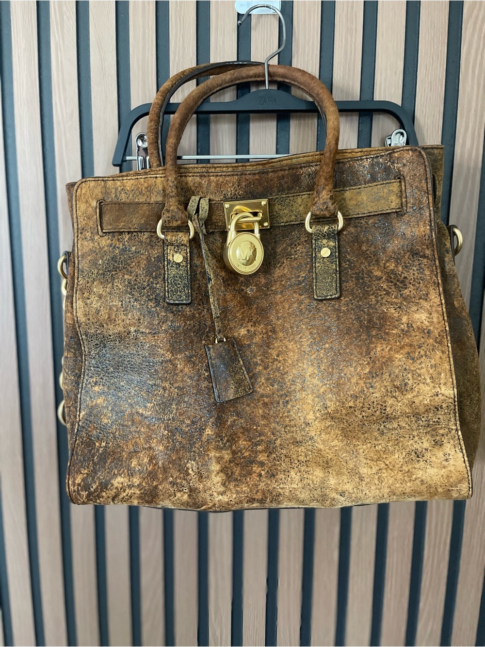 Michael Kors Distressed Hamilton satchel